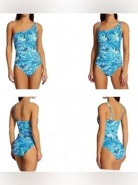 Bleu Rod Beattie Paradise Found One Shoulder One Piece Swimsuit
